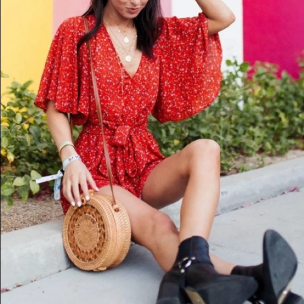 Red romper from Jack by BB Dakota